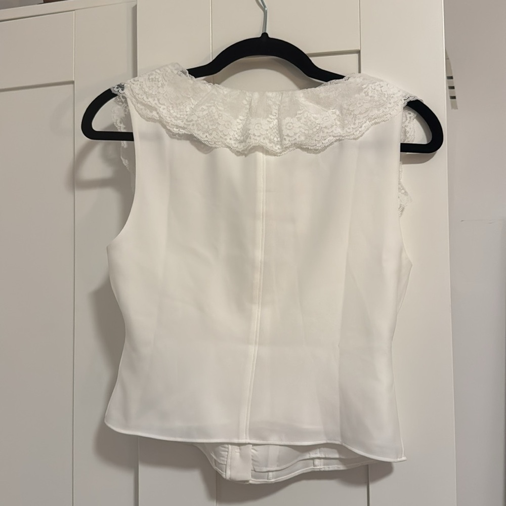 Danielle Guizio Paloma Lace Top in white - Picture 7 of 7